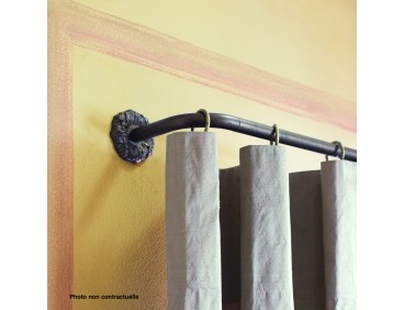 Kit de tringle avec corner couleur blanc patiné, 25mm en 180 cm, Houlès Iliade