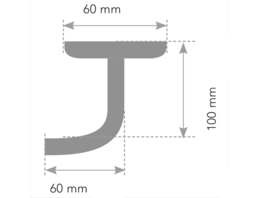 Kit de tringle avec corner couleur blanc patiné, 25mm en 180 cm, Houlès Iliade
