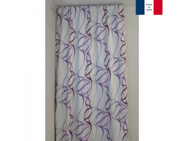 Rideaux ruflette isolant VEGA parme pour tringle portière