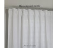 Voilage sur mesure ivoire aspect lin avec rayure ton sur ton (jusqu'à 290 cm de hauteur). Ref 2786