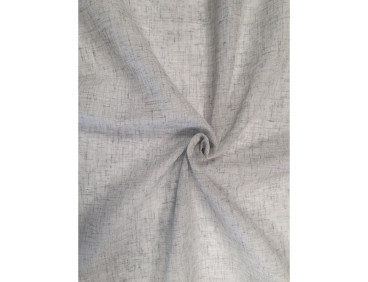 Voilage sur mesure en lin gris uni (jusqu'à 290 cm de haut)