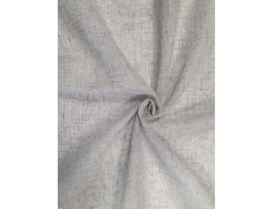 Voilage sur mesure en lin gris uni (jusqu'à 290 cm de haut). Ref 3879-90