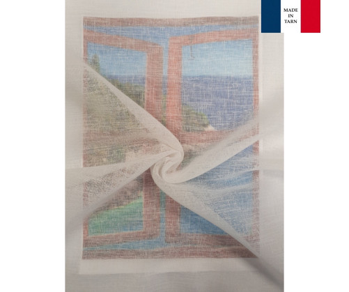 Rideaux Vitrages sur mesure en lin couleur écru