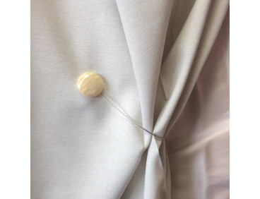 Embrasse aimantée MARBLE beige réversible rond ou carré