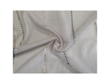 Voile au mètre aspect lin gris en grande hauteur 330 cm