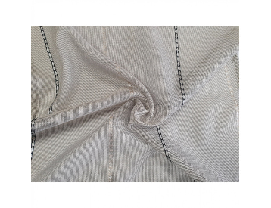 Voile au mètre aspect lin gris en grande hauteur 330 cm. PETIT STOCK