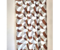 Rideau tamisant sur mesure Monet chocolat, Largeur 140 cm maximum